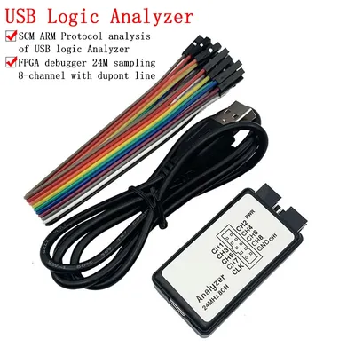 USB Logic Analyzer 24MHz 8 Channel 24M/seconds Logic Analyzer Debugger For ARM FPGA Logic Analyzer