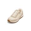 Sneaker MARC O'POLO "aus Rindleder mit Strickeinsatz", Damen, Gr. 36, dusty sand, raw cotton, Obermaterial: 80% Leder, 20% Polyester, unifarben, Schuhe