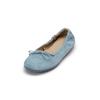 Ballerina MARC O'POLO "aus softem Ziegenleder", Damen, Gr. 36, blau (light blau), Obermaterial: 100% Leder (Ziege), unifarben, Schuhe