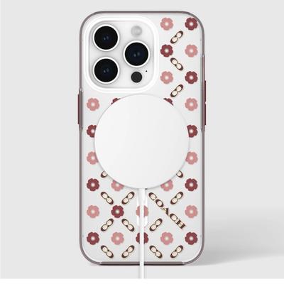 Coach Cell Phones & Accessories | Coach Case Mate Iphone 15pro Tea Rose Mag Safe Has 10ft Drop Protection | Color: Pink/White | Size: I Phone 15 Pro