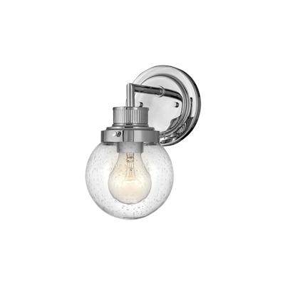 Licht-Erlebnisse Wandaußenleuchte ZOFIA Chrom poliert, Klar/Transparent, Stahl, Regenglas, IP44 LE121333 Image