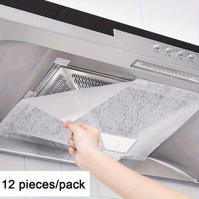 TEMU 12/24pcs Kitchen Range Hood Oil-proof Cover, Oil-absorbing Film, Oil-absorbing Paper Filter Mesh, Disposable Side Oil-absorbing, Kitchen Supplies, Without Battery Image