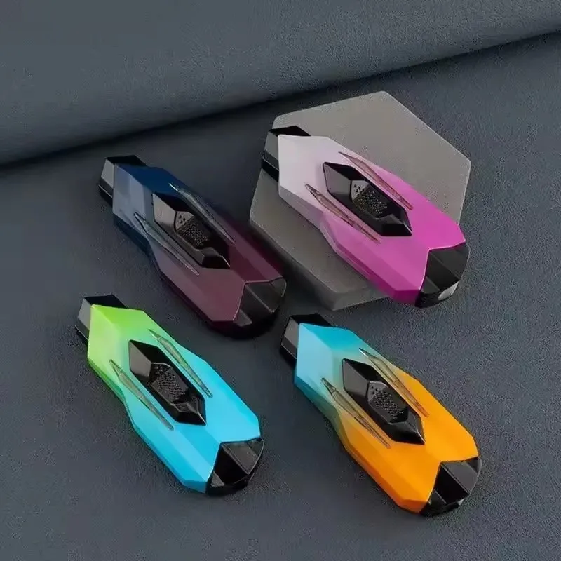 Leiser, transparenter Öltank, aufblasbares Feuerzeug, winddicht, Jet Blue Flame, geräuschlos, tragbar, Outdoor-Feuerzeug, modisches Geschenk für Männer Image