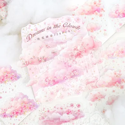 20 stücke/1 los Kawaii Sammelalbum Aufkleber traumland zwischen wolken Scrapbooking Liefert Planer Image