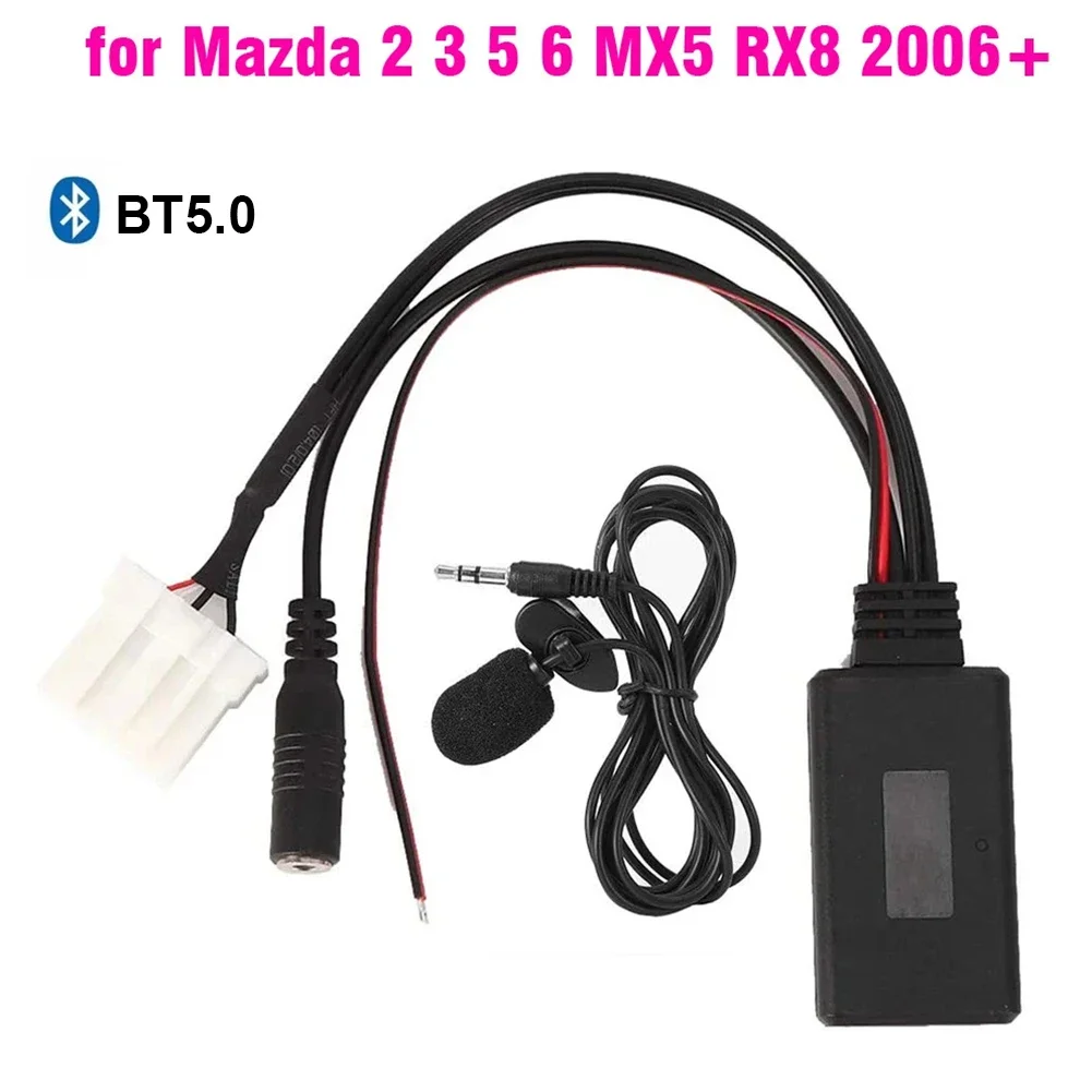 Auto Bluetooth Aux Adapter Freis prec heinrich tung Funk Radio Stereo Mikrofon 23cm 5-12V für Mazda 2 3 5 6 mx5 rx8 cx7 2007 Audio Image