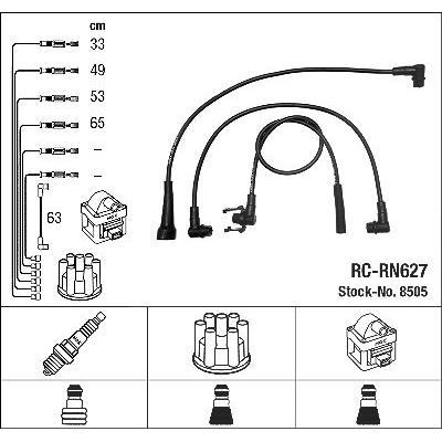Ngk Zündleitungssatz [Hersteller-Nr. 8505] für Renault Image