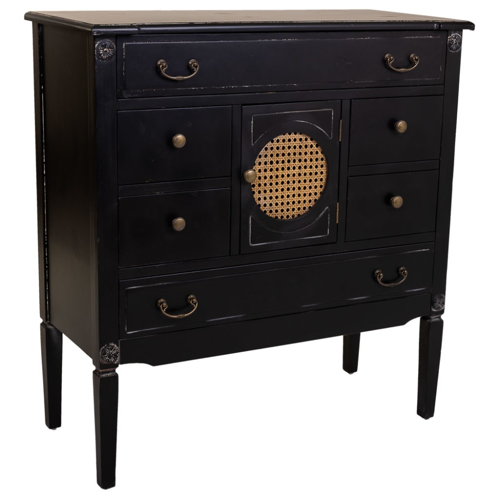 Commode noire 85x38x90h