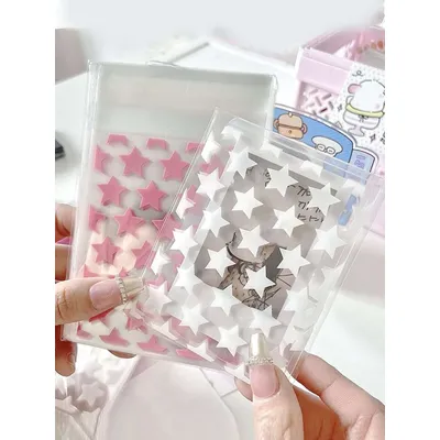 Clear Opp Gift Packaging Bag With Star & Circle Print - A Convenient Way to Store and Display Your Accessories