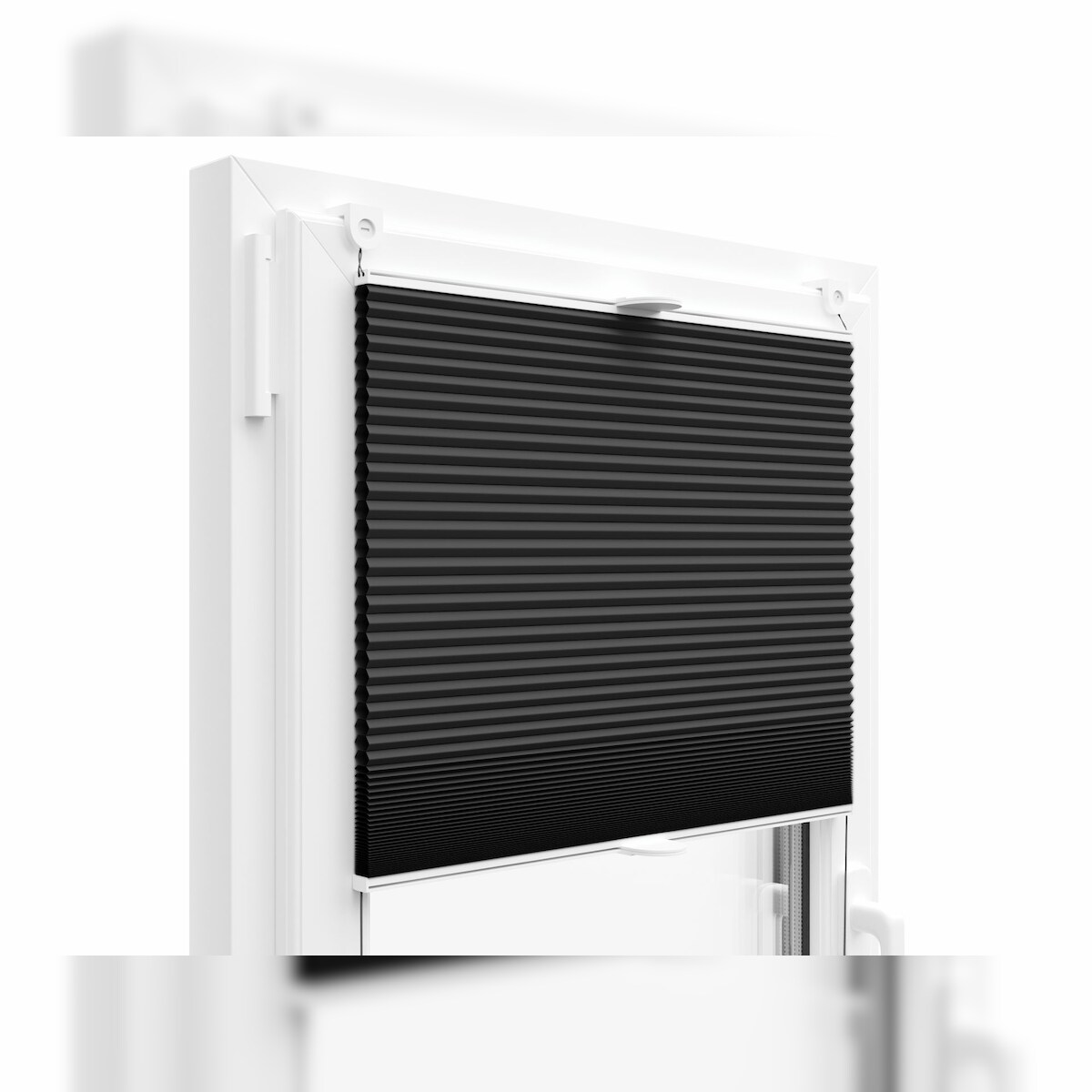 THERMO WABENPLISSEE 100% VERDUNKELND FALTROLLO JALOUSIE (Schwarz PM11, 35x200 cm) Image