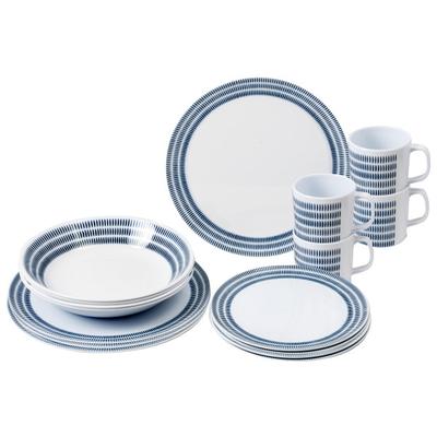 Brunner - Melamine Set Bluebay - Geschirr-Set Gr 16 Pieces grau/weiß Image