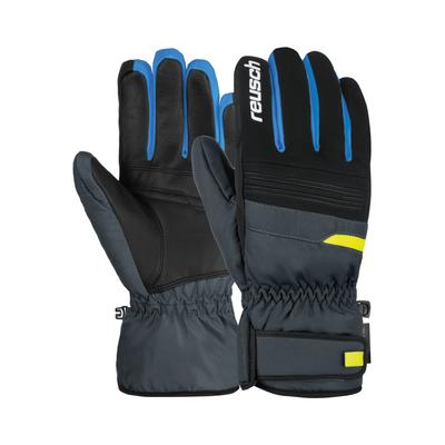 Skihandschuhe REUSCH "Brandon R-TEX XT", Damen, Gr. 6,5, grau (grau, gelb), 90% Polyester, 9% Polyurethan, 1% Elasthan, mehrfarbig, sportlich, Handschuhe, mit wasserdichter und atmungsaktiver Funktion Image