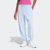 Sporthose ADIDAS SPORTSWEAR "W LIN FT CF PT", Damen, Gr. M, N-Gr, blau (glow blau, weiß), Obermaterial: 55% Baumwolle, 36% Polyester, 9% Viskose, sportlich, Hosen