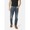 5-Pocket-Jeans HERO BY JOHN MEDOOX "Baxter Denim Relaxed Fit", Herren, Gr. 34, Länge 30, blau (vintage used), Denim/Jeans, 99% Baumwolle, 1% Elasthan, casual, straight fit lang, Jeans, Relaxed Fit Casual Clean Wash Denim Jeans für Herren