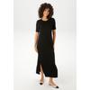 Maxikleid ANISTON CASUAL, Damen, Gr. 48, N-Gr, schwarz, Jersey, Obermaterial: 47% Polyester, 47% Viskose, 6% Elasthan, unifarben, casual, figurumspielend knöchelfrei, Rundhals, Kleider, mit Seitenschlitzen, Topseller