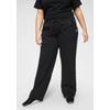 Jogginghose H.I.S, Damen, Gr. 50, N-Gr, schwarz-weiß (schwarz, weiß), Obermaterial: 60% Baumwolle, 40% Polyester, casual, bequem, Hosen, Große Größen