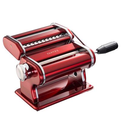 Fantes Pasta Machine with Double Pasta Cutter for Spaghetti and Fettuccine, Red, The Italian Market Original since 1906