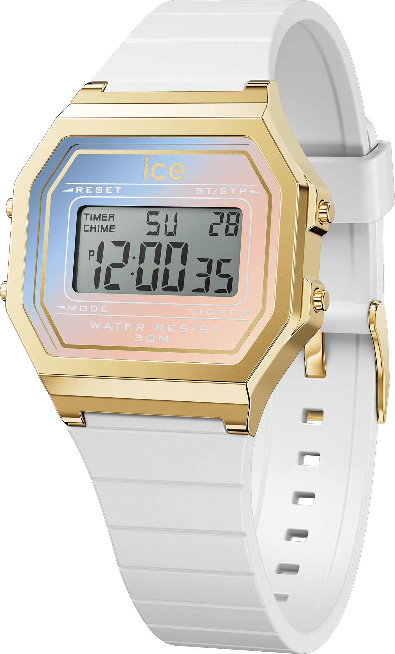 Ice-watch Ice Watch Ice Digit Retro - White Majestic Womens 022718 Silicone - One Size | Ice-watch Sale | Discount Designer Brands