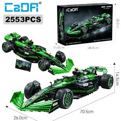 Cada 1:8 MOC Sauber F1 Team C44 formule-1 F1 voiture de course numéro 24 blocs de construction de voiture de sport ville coup de pied voiture briques jouets cadeau
