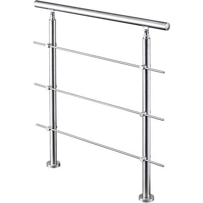 Aica Handlauf 80cm Geländer 3 Querstäbe Treppengeländer Brüstung 201 Edelstahl Image