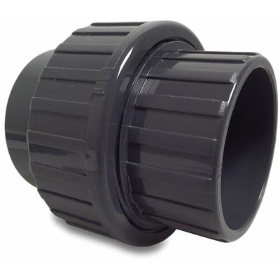 Bevo - Mega Verschraubung pvc-u 50 mm Klebemuffe 16 bar, grau Image