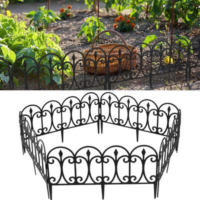 Hengda - 5 tlg. Beetzaun Garten Beetumrandung Raseneinfassung Beeteinfassung Palisade Image