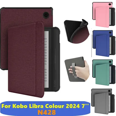 HandStrap Case for Kobo Libra Colour 7" 2024 Release Ultra Slim with Auto Wake/Sleep Cover Folio