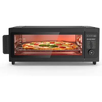 Air Fryer Toaster Oven Combo 10-in-1 Countertop Convection Oven 1800W, Flip Up & Away Capability