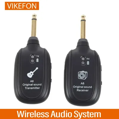 A8 Guitar Wireless System Transmitter Receiver Built-in Rechargeable Built- in Rechargeable wireless