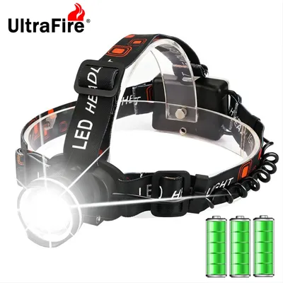 UltraFire UF-2166 Zoomable Headlamp LED Powerful Headlight Waterproof Head Torch IPX4 Camping