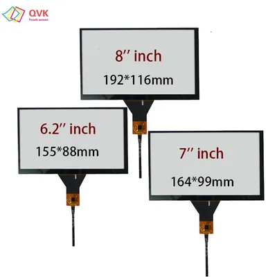 QVK New 6.2 7 8 inch DVD ZCC-2212 V1 V2 6pin capacitive touch screen panel digitizer 155*88mm