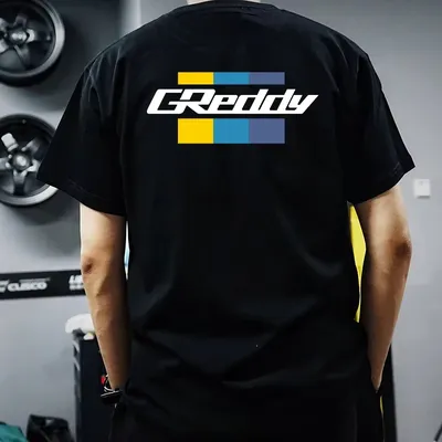 GReddy Turbo Systems Shirts for Men Summer Short Sleeve Rash Guard Gym Workout Tshirt Athletic Quick