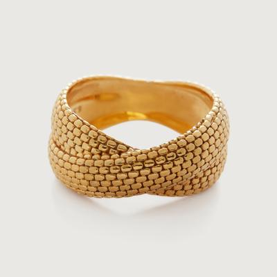 Gold Heirloom Woven Crossover Ring