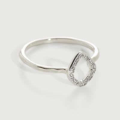 Sterling Silver Riva Mini Kite Diamond Ring Diamond