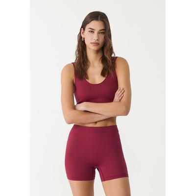 Stradivarius Basic seamless shorts Dark red XS