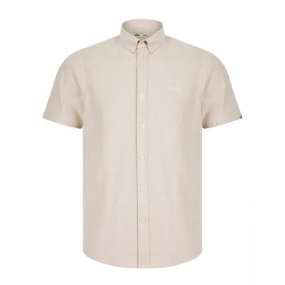 Shirts Tiberius Short Sleeve Oxford Cotton Shirt in Oatmeal / L - Tokyo Laundry