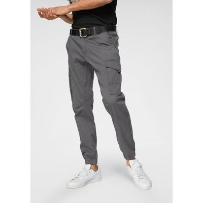 Cargohose JACK & JONES "PAUL FLAKE", Herren, Gr. 31, Länge 30, grau (asphalt), Obermaterial: 98% Baumwolle, 2% Elasthan,