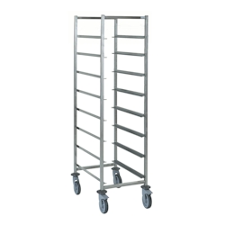 Tournus Wagen für Geschirrkörbe Abmessung 630 x 630 x 1785 mm 4 Lenkrollen aus Polyamid (rostfrei), 2 Feststellbremsen Image