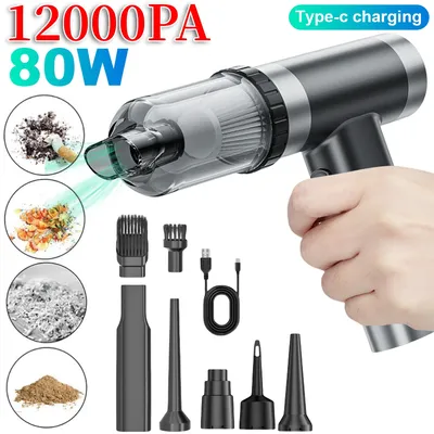 2-in-1 kabelloser Handreiniger mit bürstenlosem Motor, elektrisches Turbogebläse, 12000 PA, starke Image