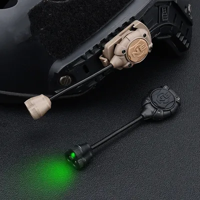 Airsoft MPLS3 Helmlampe Licht, ABS Princeton Softair Laterne IR Red Dot LED Grünes Licht Taschenlampe Tec Mpls 3 LED-Licht