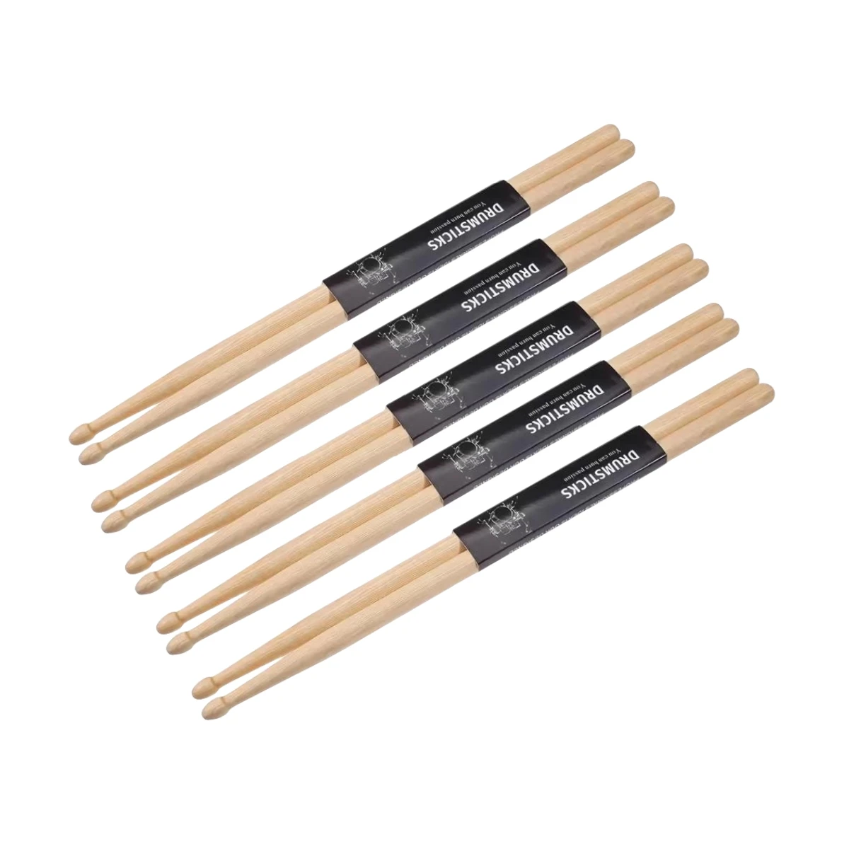 Miwayer 5A/7A Premium-Trommelstöcke aus Ahorn – ideal für alle Altersgruppen – langlebige Übungsstäbe – elegante Holzfarbe Image