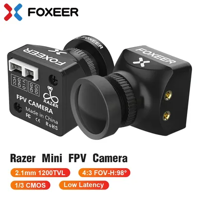 FOXEER Razer Mini FPV Kamera 1/3 CMOS HD 5V~25V 90dB 1200TVL FOV-H:98 ° Niedrige Latenz für RC FPV Racing Drone RC Kamera V3 Upgrade