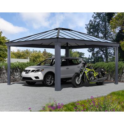Doppelcarport PALRAM - CANOPIA "Colorado", grau (anthrazit), H: 207cm, Carports, 100% UV-geschützt Image