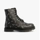 Heavenly Feet JUSTINA2 New Bee Print Womens Lace Up Boots Black - Size UK 4 | Heavenly Feet Sale | Discount Designer Brands