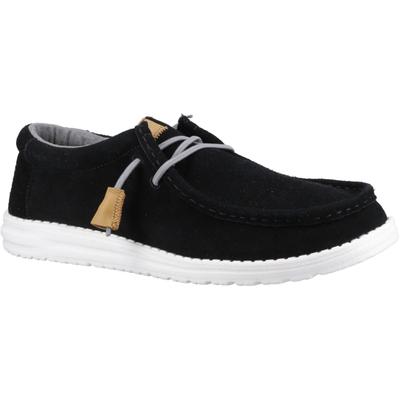 HEYDUDE Wally Craft Leder Herren Schwarz Bootsschuhe Image