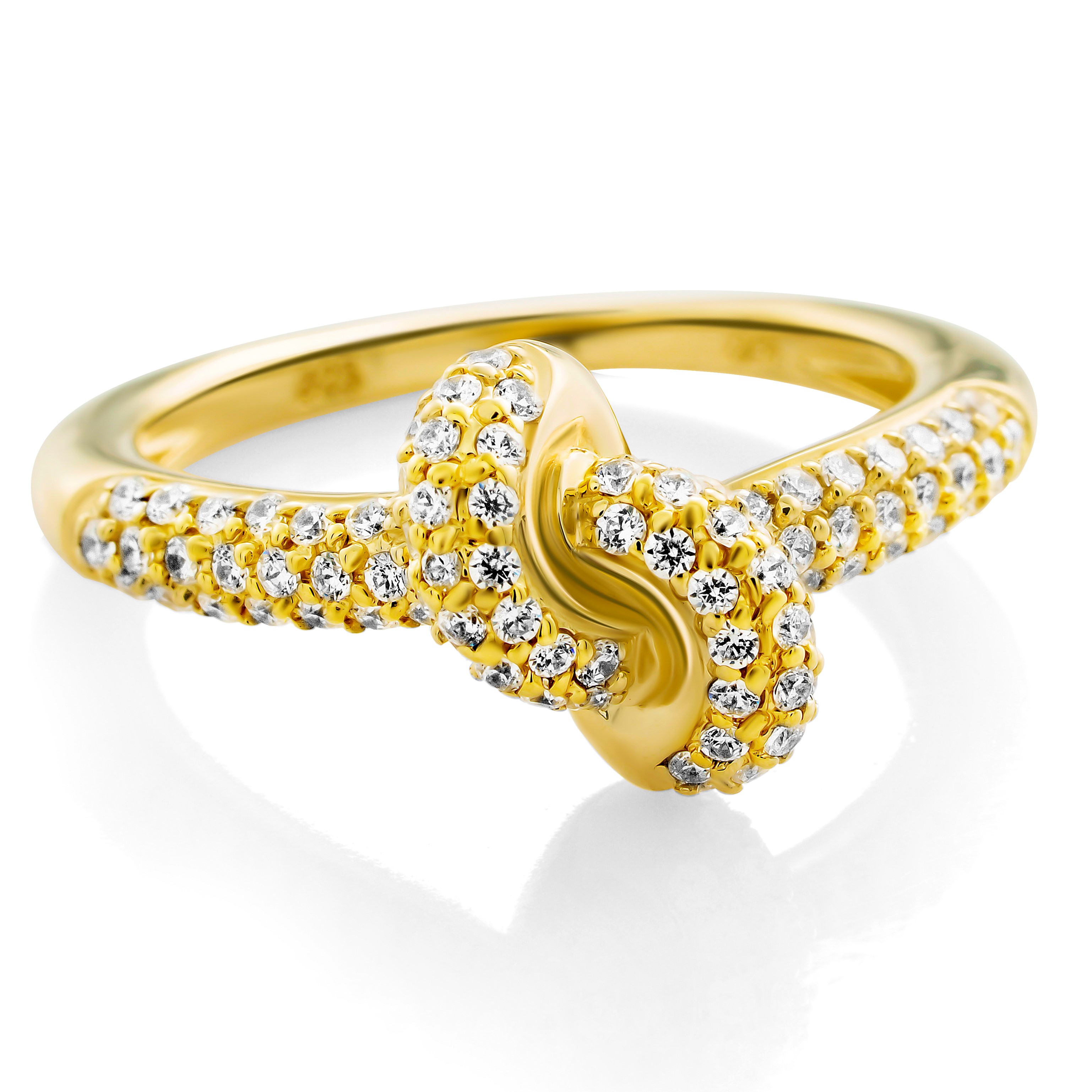 Orphelia 'Palma' Damen-Ring aus 925er Sterlingsilber – Gold ZR-7569/G Image