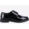 Hush Puppies Verity Slip On Leder Damen Lack Schwarze Brogues Schuhe