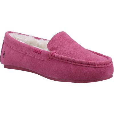 Hush Puppies Annie Mocassin Wildleder Damen Rosa Hausschuhe Image