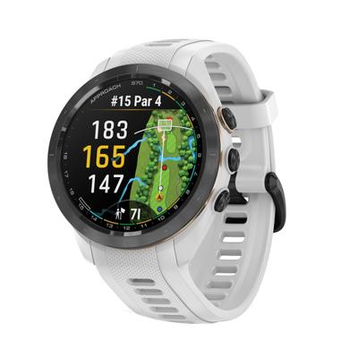 Garmin Approach S70 Golf Smartwatch With 42 Mm Case And Ceramic Bezel, White/black