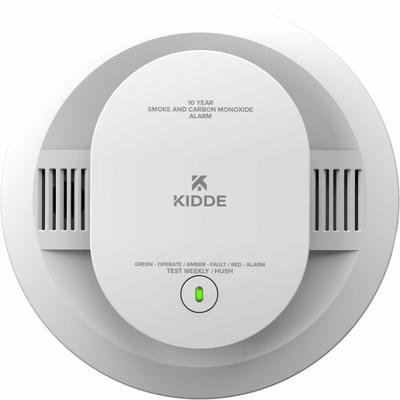 Kidde Combo Carbon Monoxide/smoke Alarm - 85 Db - Audible, Visual - Surface Mount, Wall Mountable, Ceiling Mountable - Red, Green, Amber - White