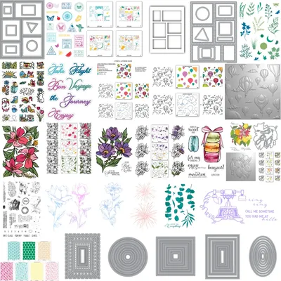 2025 Balloons Tree Petals New Metal Cutting Dies Stamp Stencil Hot Foil DIY Scrapbook Diary